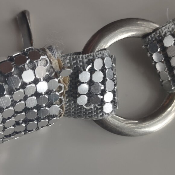 Vintage Silver Metal Mesh Handbag Evening Party Glitzy - Picture 11 of 13